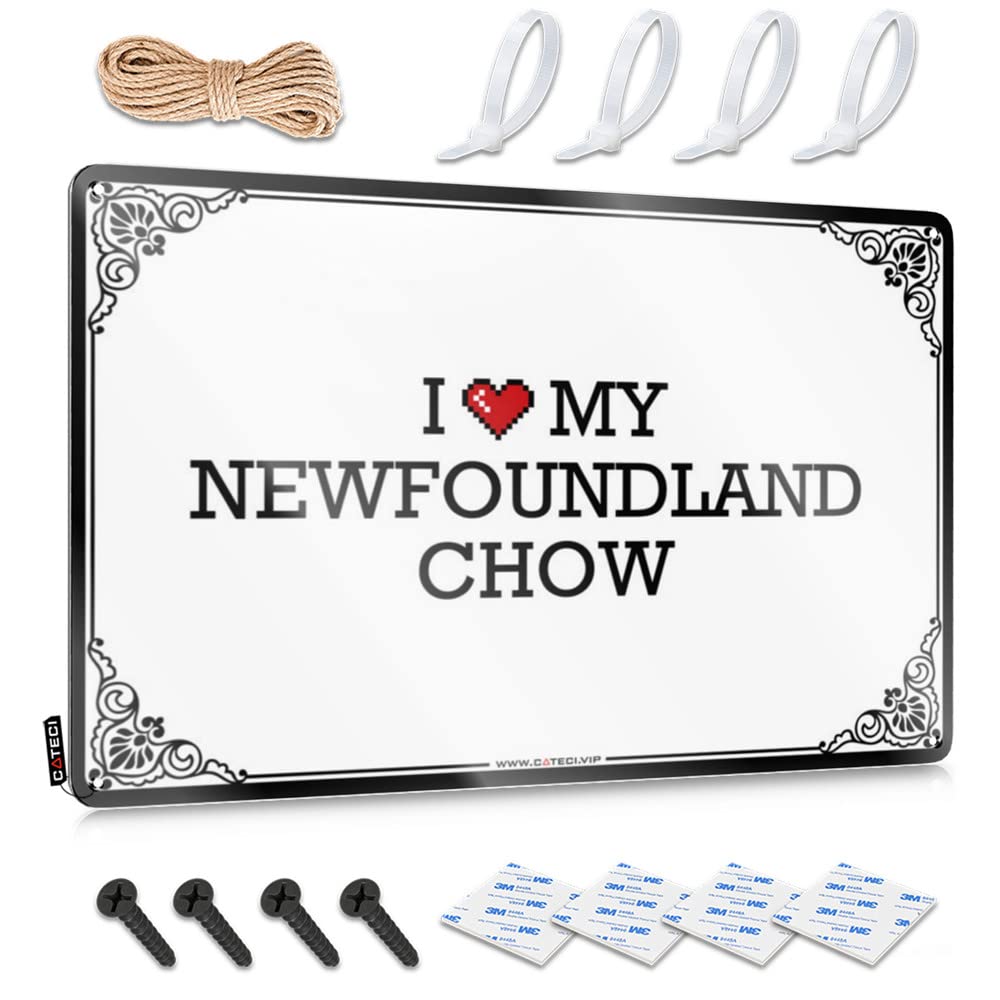 Beer Workshop Vintage Wall Decor - I Love My Newfoundland Chow Ideas Rustic Wall Hanging(30X40CM)