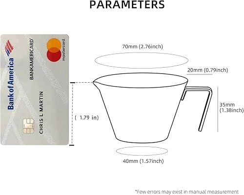 Miniatura 7 de MHW-3BOMBER 2 tazas medidoras de café expreso, tazas de acero inoxidable para salsa de café con marcas de 1 oz, 2 onzas, 3 onzas, herramienta de