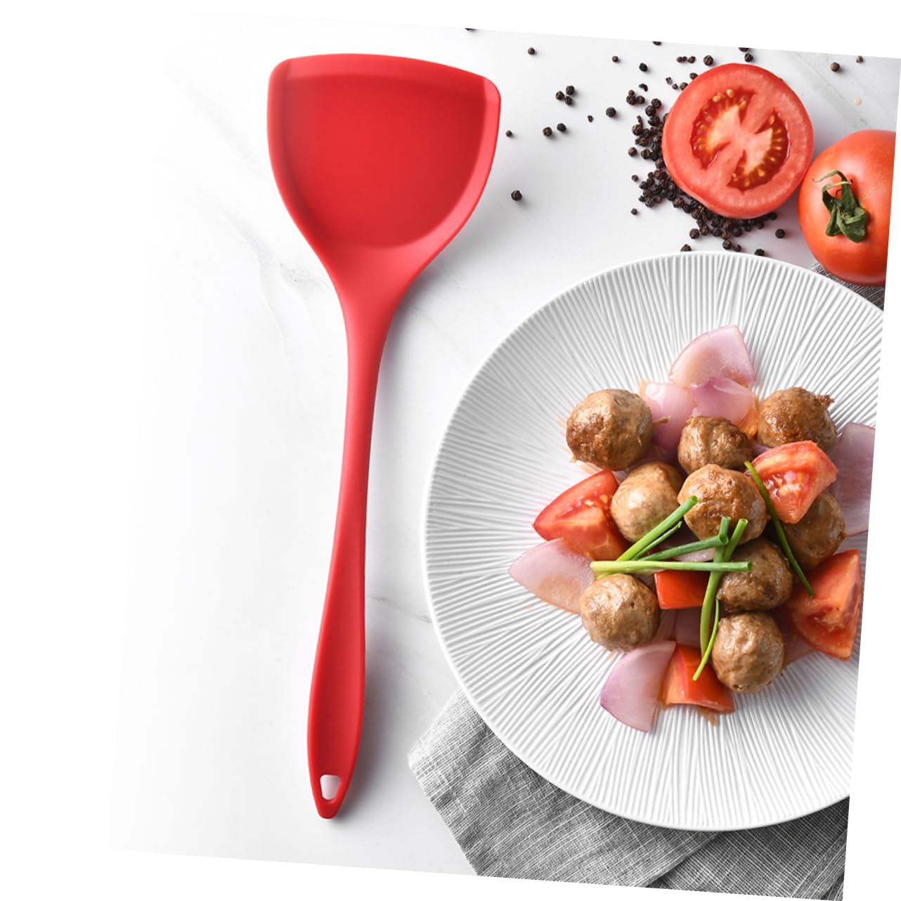 PRETYZOOM -in-one Silicone Spatula Heatproof Nonstick Sturdy for Cooking Utensils