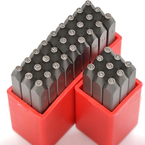 Miniatura 7 de Wokesi Kit de alfabeto de letras mayúsculas de 18" (3mm) de altura, de acero, para timbre a mano, presión, para molde, código, etiqueta, fabricación