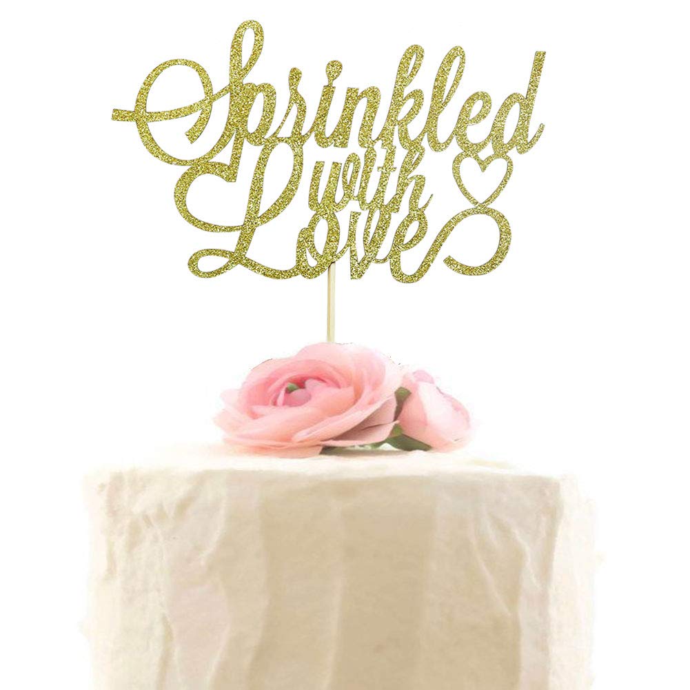 Buy Sprinkled with Love Cake Topper, Baby Shower Cupcake Toppers