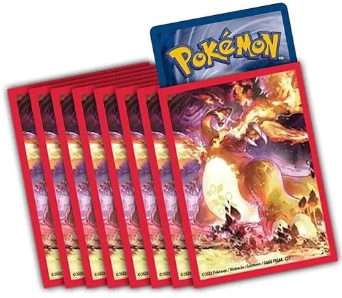 Card Sleeves - 1x Päckchen mit 65 Elite Trainer Sleeves (eine Packung, zufälliges Design) kompatibel mit Pokemon Karten