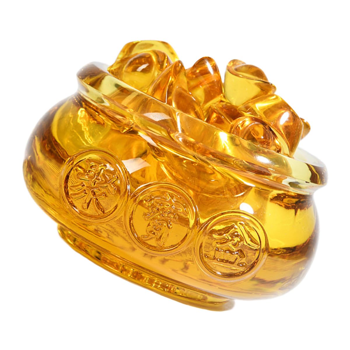Corne d'abondance cristal topaze or une sculpture feng shui d'exception