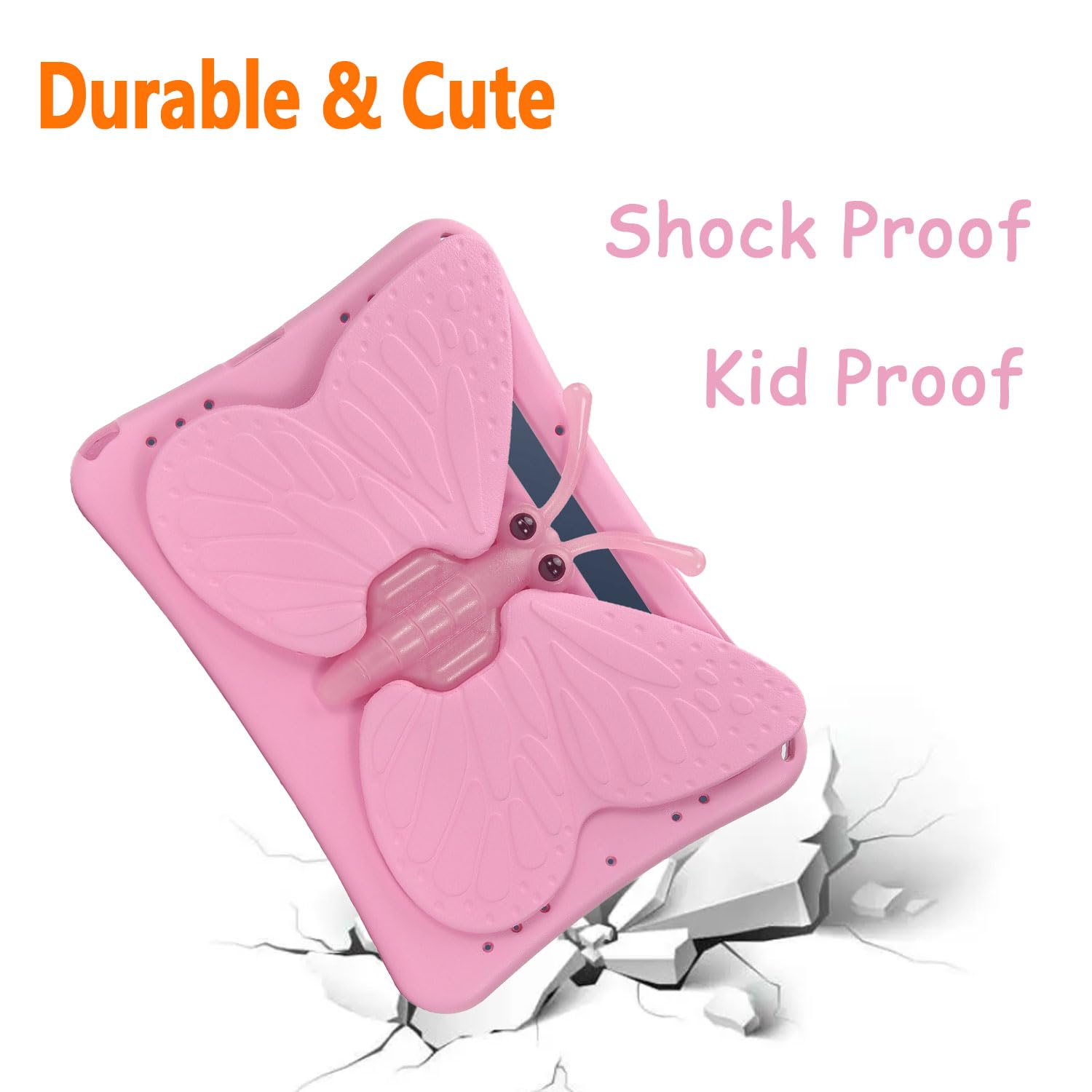 Funda infantil para Samsung Galaxy Tab A9 Plus de 11 pulgadas 2023 (SM-X216B), bonita funda protectora de espuma EVA a prueba de niños para tablet Galaxy A9+ Plus, color rosa