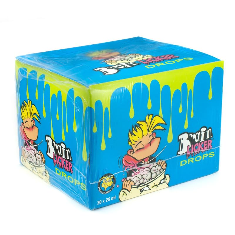Brain Licker Drops | Estuche 30 Botes | Caramelo Líquido con Sabor Irresistible