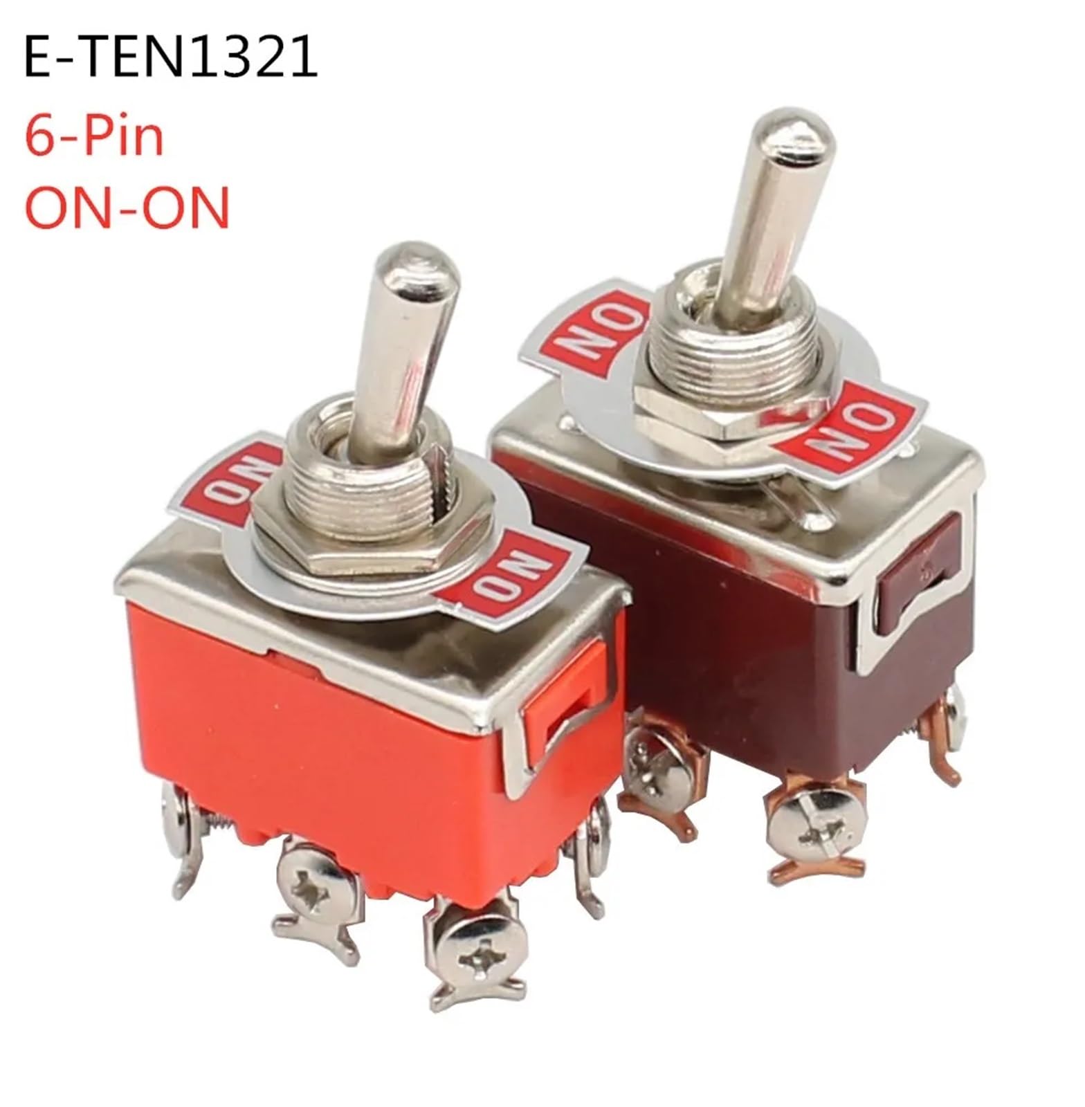 Microinterruptor 15A 250VAC 6PIN ON-ON E-TEN1321 Interruptor de palanca Interruptor basculante El interruptor de encendido(Waterproof cap)