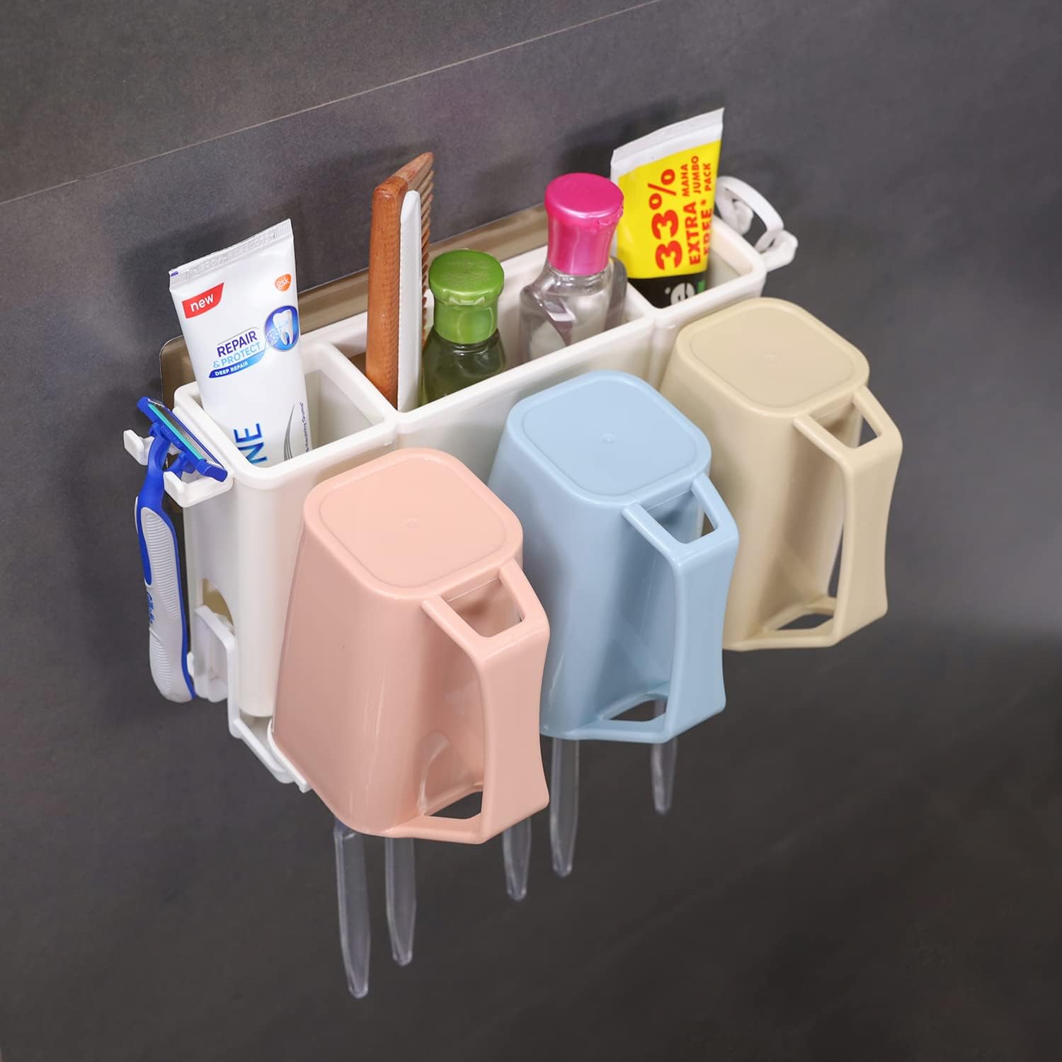 HOKIPO Magic Sticker Toothbrush Holder - No Drill! -8 HOKIPO Magic Sticker Toothbrush Holder - No Drill! -8