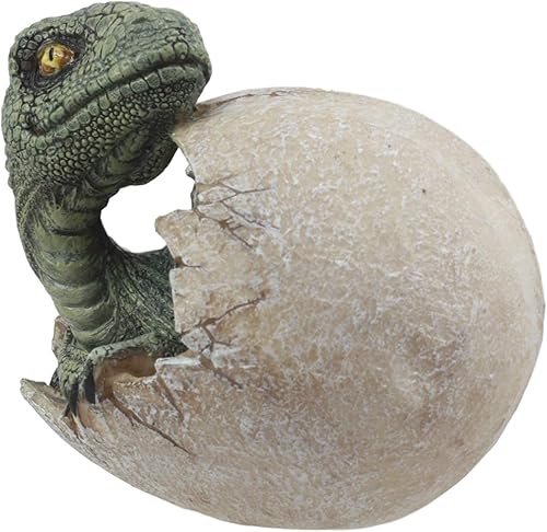 Miniatura 7 de Ebros Jurassic Era Predator Era - Figura de huevo de dinosaurio para incubar, velociraptor de 4 pulgadas de alto, estatua de cría de huevos,