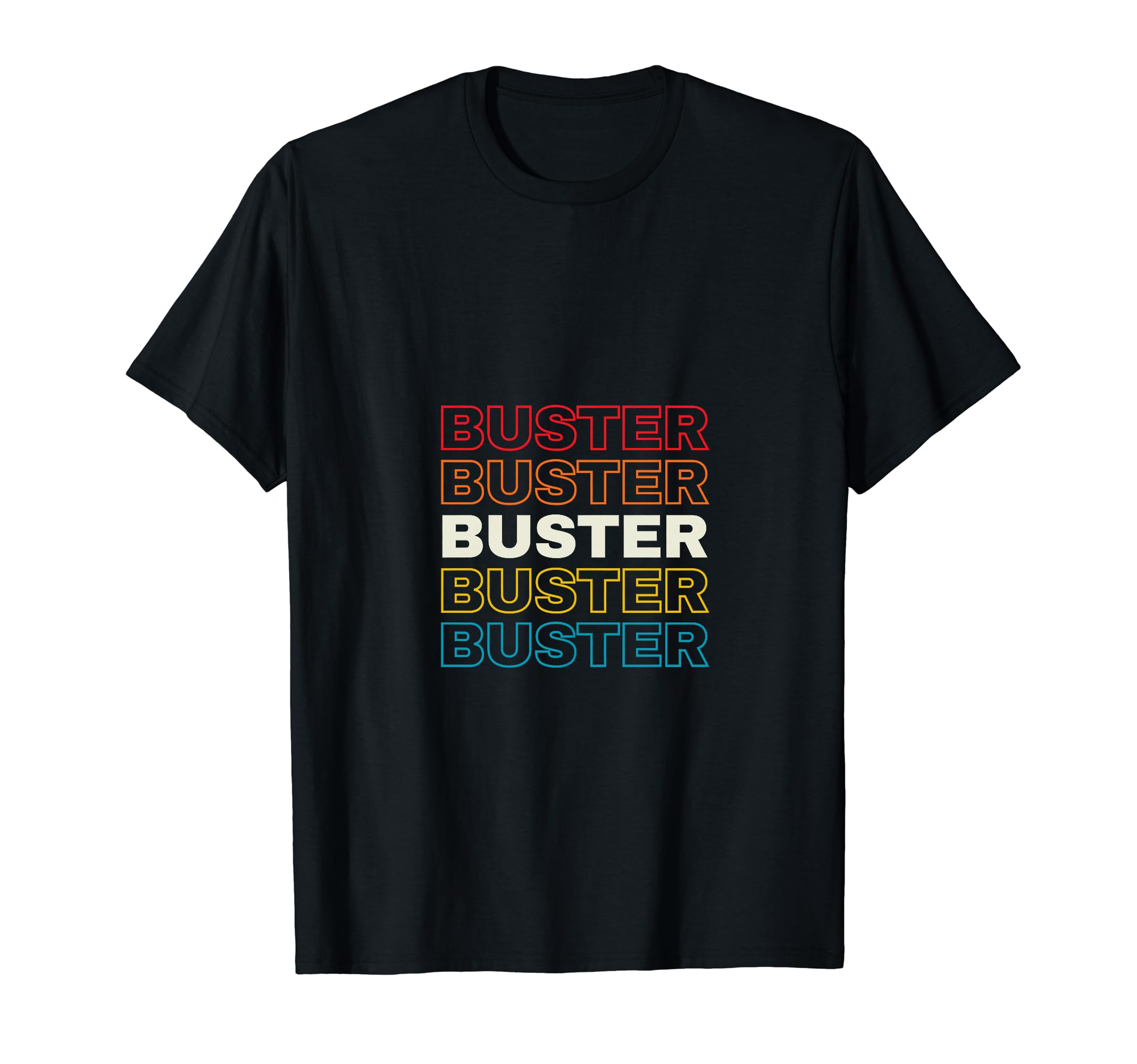 I Love Buster Personalized Retro Sunset First Name T-Shirt