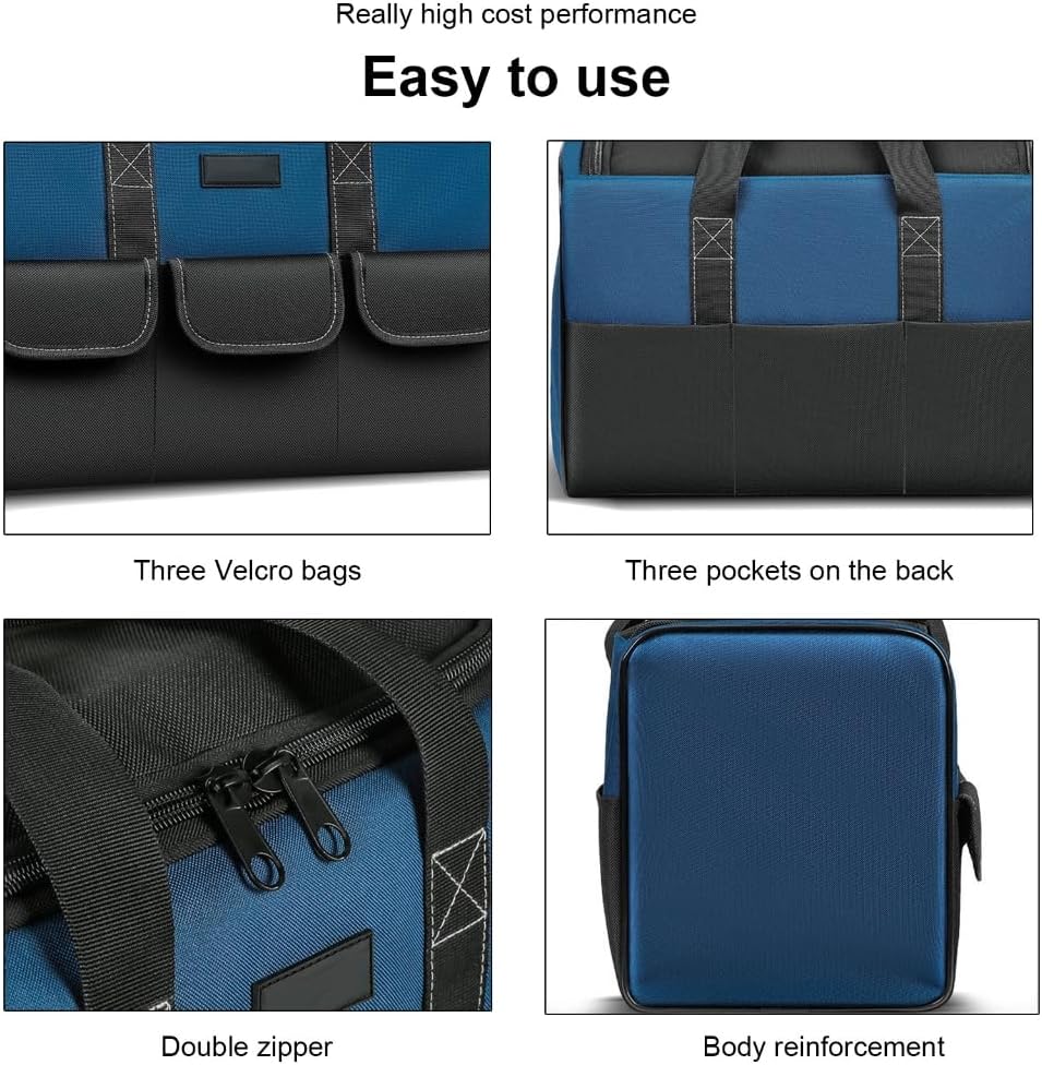 Practical Electrician Tool Pouches With Zippered Pocket Enhancing Large Capacity And Waterproof Multi Pockets
