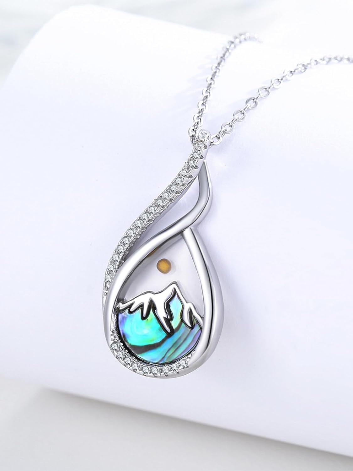 Mustard Seed Faith Necklace 925 Sterling Silver Mountain Pendant Christian Jewelry Inspirational First Communion Confirmation Gifts for Women - Image 2