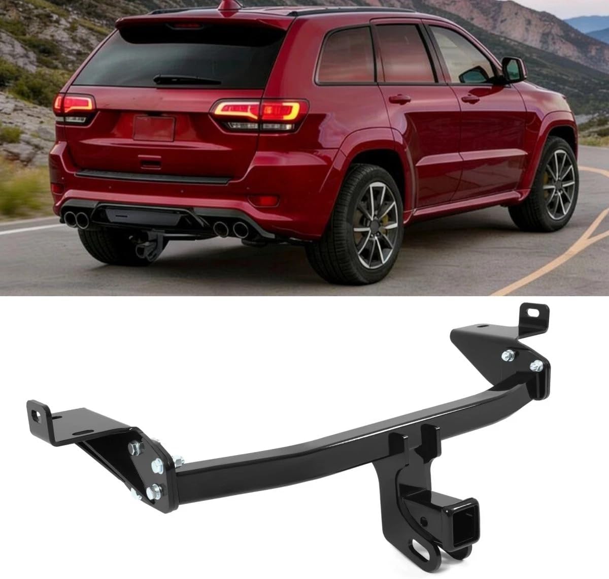 6000 lbs Class 3 Rear Trailer Hitch 2" Tow Receiver for 2014-2018，Replacement for Jeep Cherokee OEM