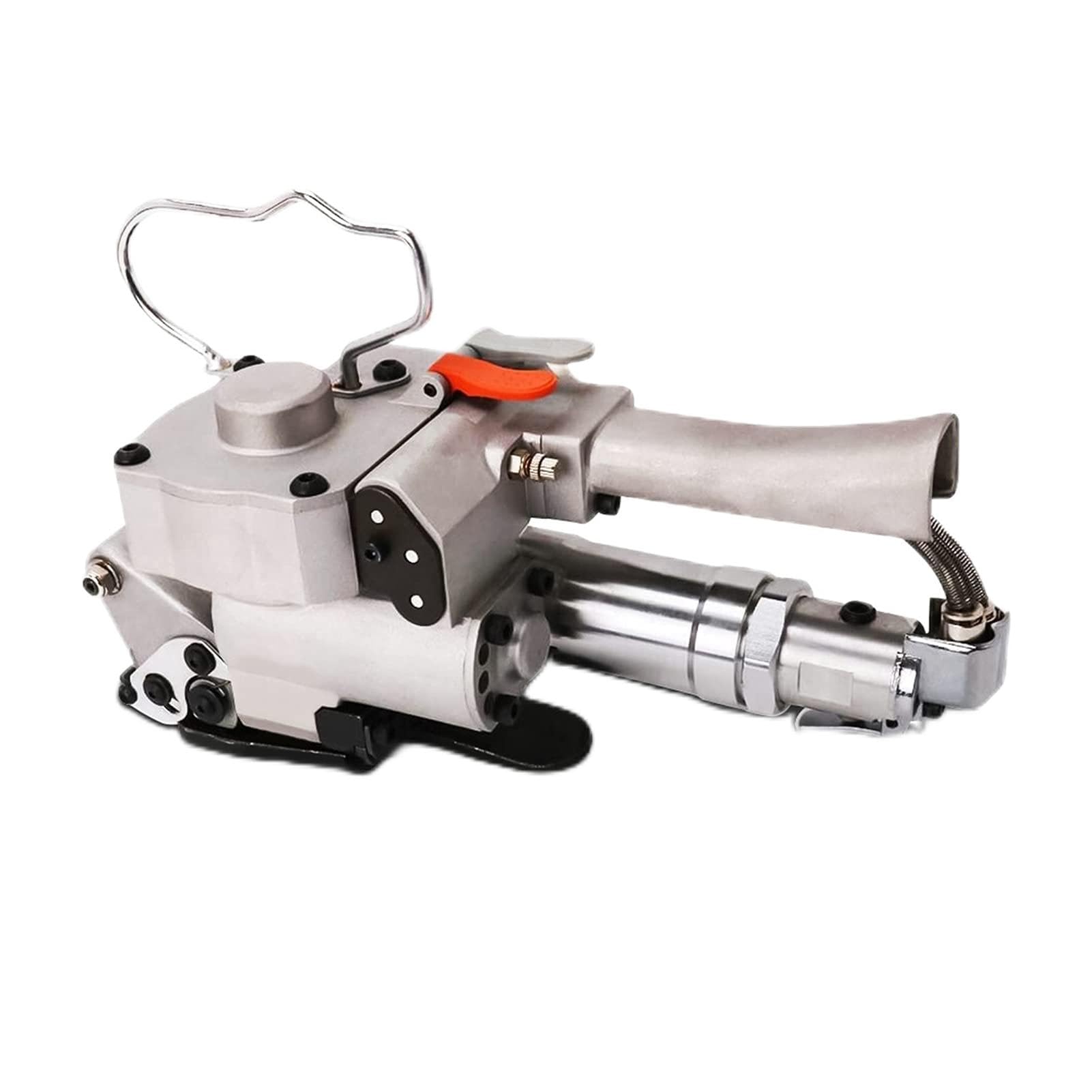 Cfwwsaq Silver Strapping Machine, Pneumatic Friction Welding Baler Manuel Strapping Machine Strong Binding Tool Packing Machine For 13-19 Mm Width Pp/Pet Strap(Silver)