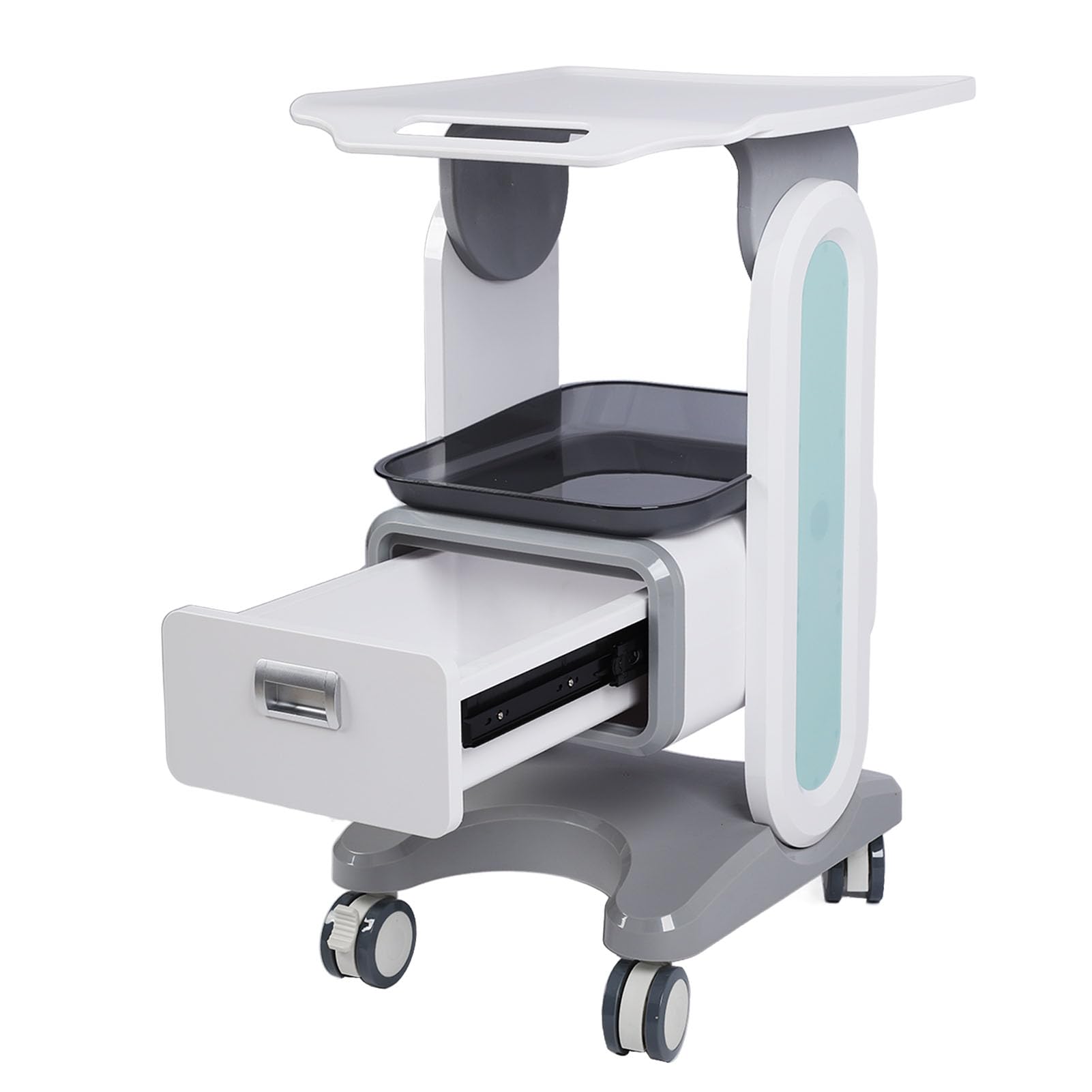 Chariot de Service Médical avec Grande Surface de Travail, Capacité de 50 kg, pour Laboratoire, Cabinet Dentaire et Salon de Beauté