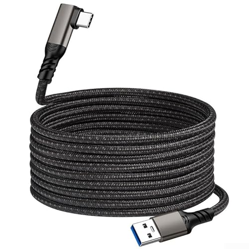 PETSTIBLE Câble de données, utilisé pour USB A vers USB C haute vitesse 10 Gbit/s forQuest Link VR, câble de connexion pour appareil photo, lunettes, casque, câble ForQuest Link (5)
