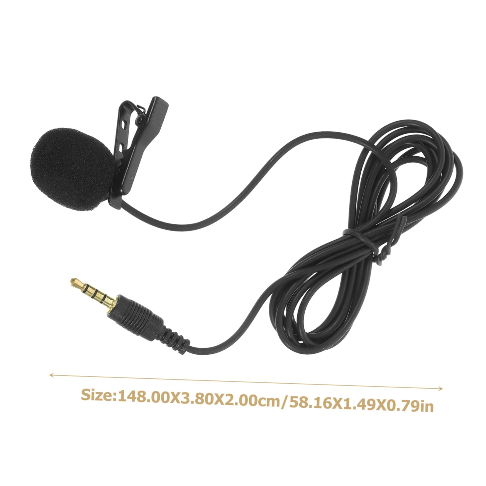 KICHOUSE 3.5mm Lapel Microphone Phone Recording Clip on Microphone for Video for Interviews