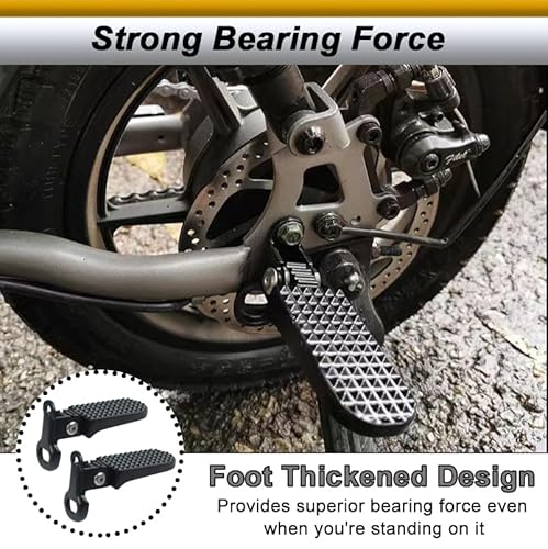 image for SMALLSTARIII 1 Pair Bike Rear Pedals,Aluminium Alloy Bike Pegs, Mini F