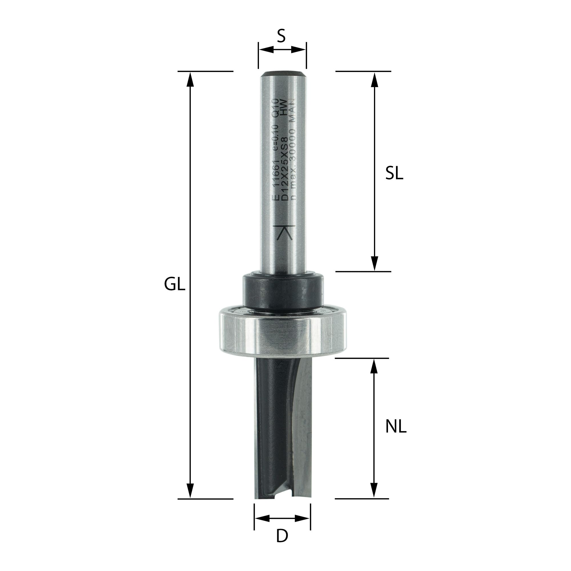 ENT 13975 Groefzaagje, Hardmetaal, Schachtdoormeter (S) 8