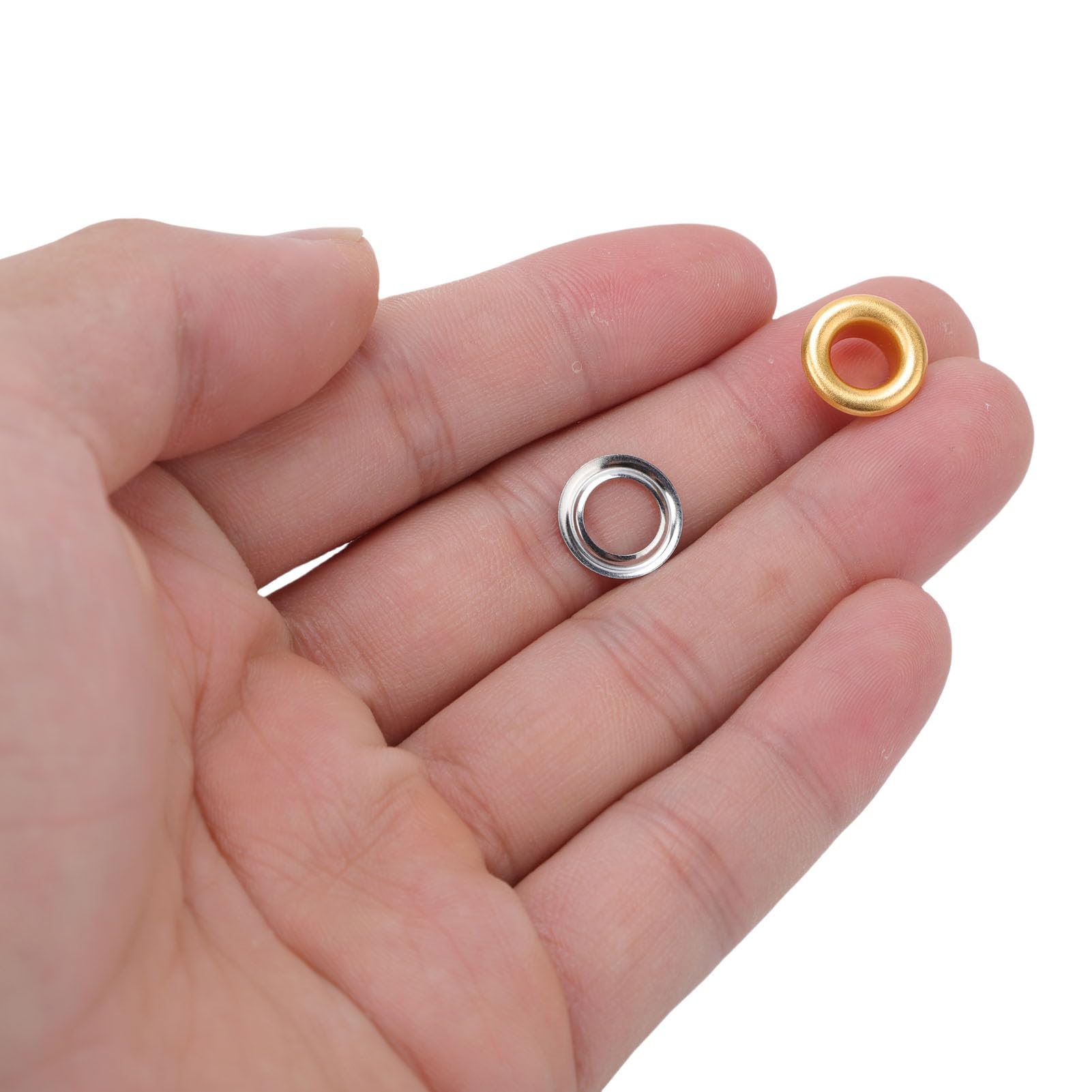 Kit Passacavo da 300 Set, Occhielli in Acciaio Inossidabile da 6 Mm con Rondelle per Artigianato, Accessori di Abbigliamento, Progetti in Tessuto Fai da Te (#1)