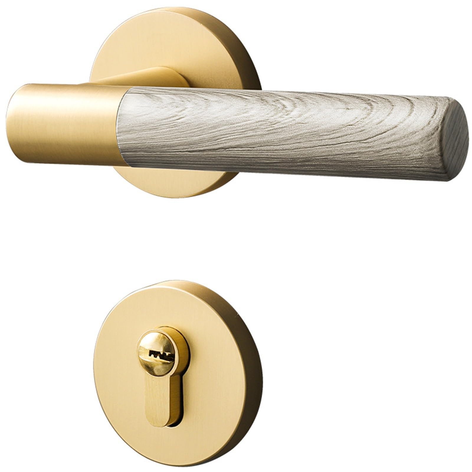 Serrure de porte intérieure en bois 5818-616 TLS à poignée pneumatique PVD