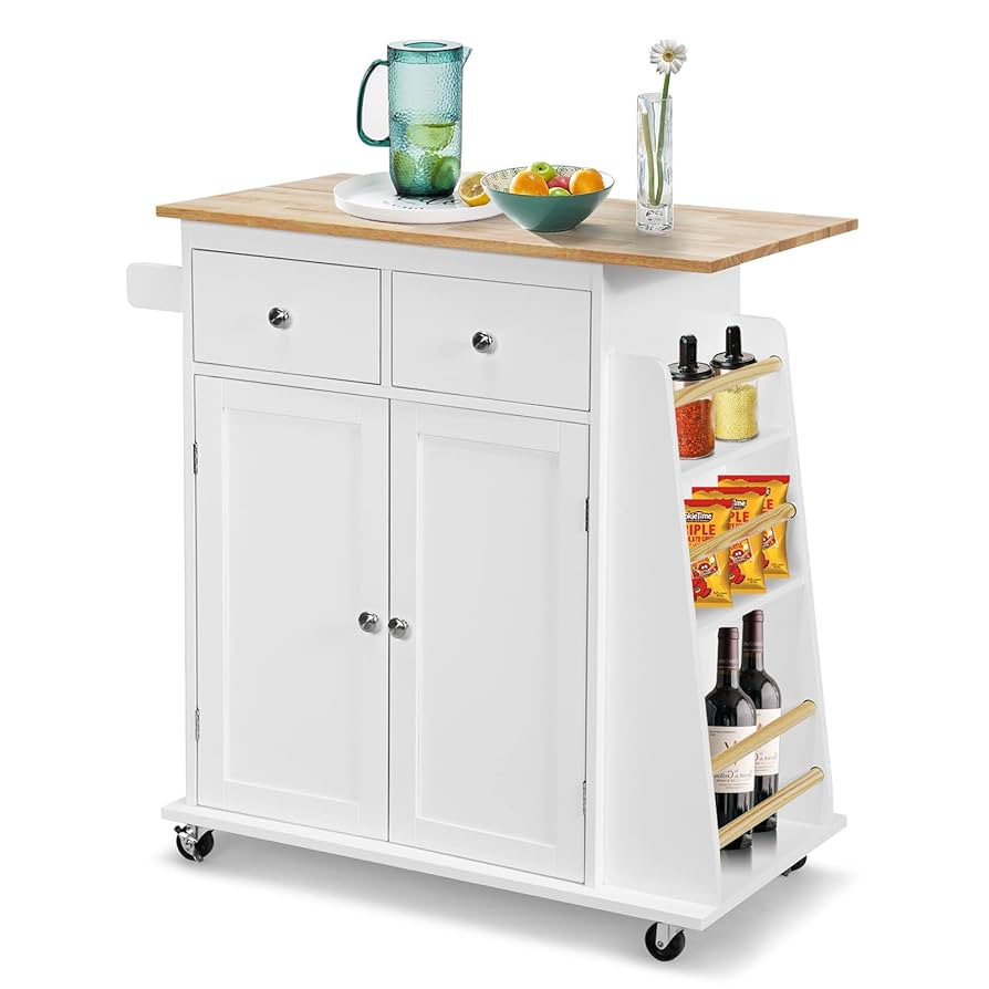 TANGZON Large Kitchen Island On Wheels, Rolling Kitchen | WhichOne