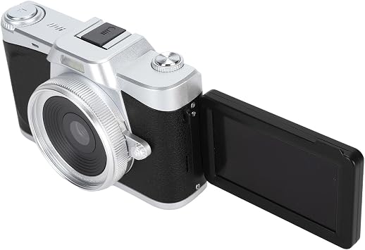 Smart Digital Camera 64MP 4K Digital Camera 20x Zoom 180° Flip Screen 1200mAh with Wide Angle Lens Professional Lens Mirrorless Interchangeable Lens Camera Camera Screen with