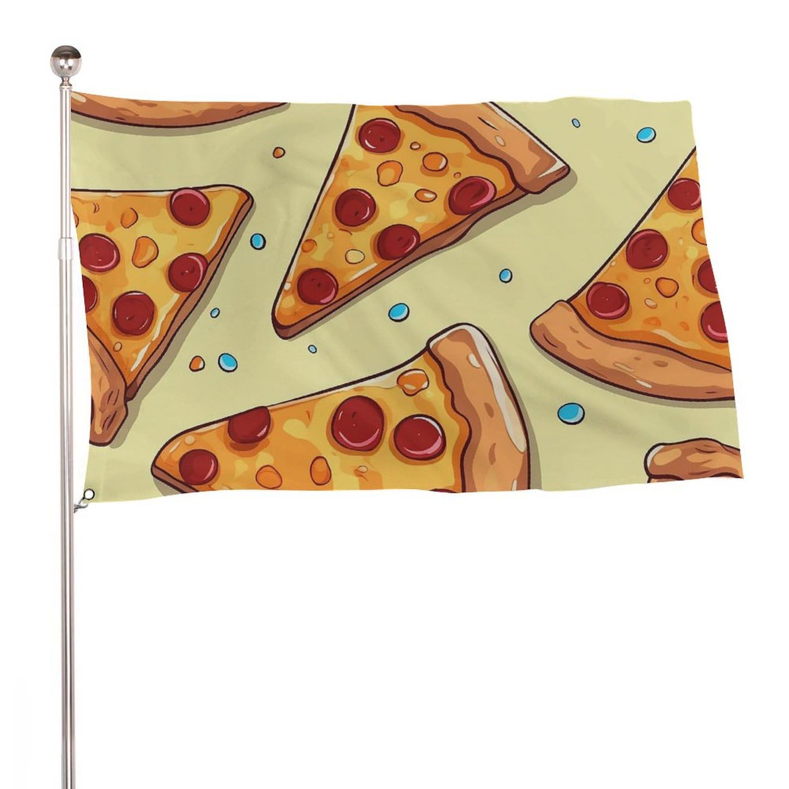Drapeau pizza 60x90 cm en polyester 200D robuste pour jardin - 8
