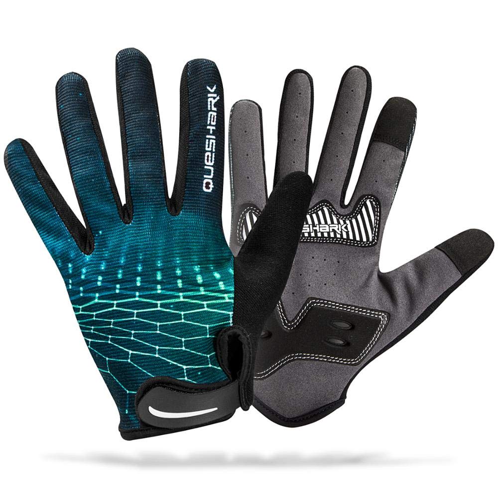 Queshark Guanti MTB,Guanti da Ciclismo,Guanti da Bicicletta MTB per Donna e Uomo,Antiscivolo Touch Screen