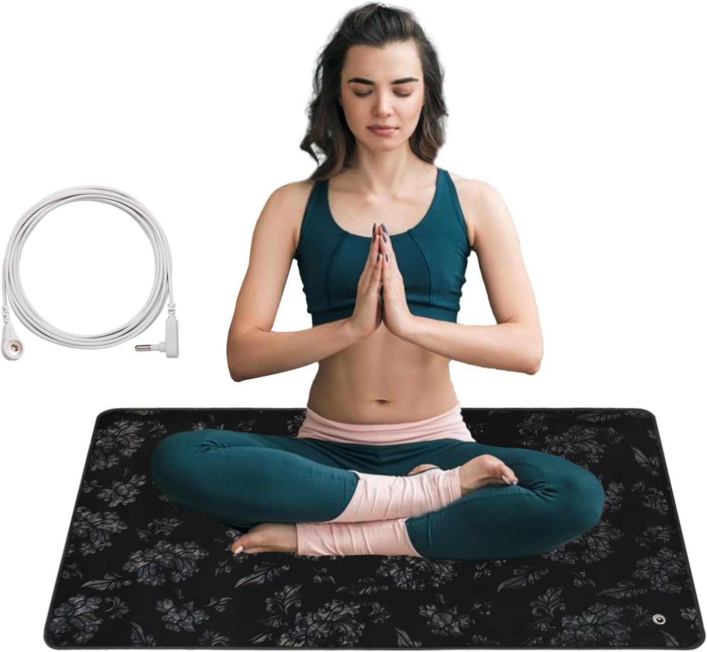 23.6"x35.4" Printed Grounding Mat with 15FT Grounding Wire, Grounding Therapy, Grounding Mat for Improve Sleep and Help with Anxiety 23.6x35.4 Inch