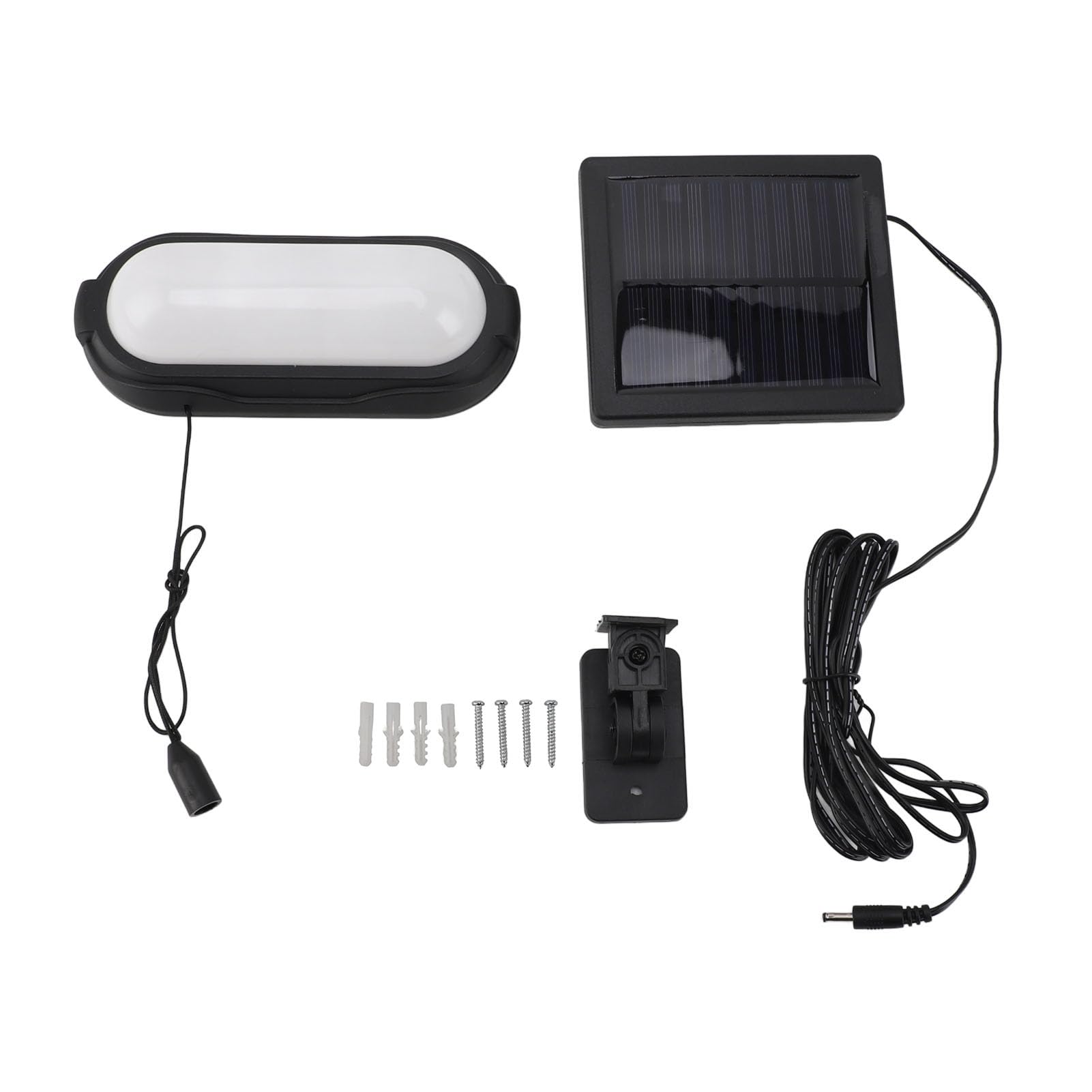 Lampes Solaires d'intérieur, Lampes Solaires pour Parapluie avec Télécommande, Interrupteur à Cordon étanche, Lumière Blanche pour Garages, Tonnelles, Hangars, Terrains de