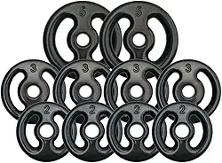 Kit Com 30kg de Anilhas Emborrachadas (Preta)