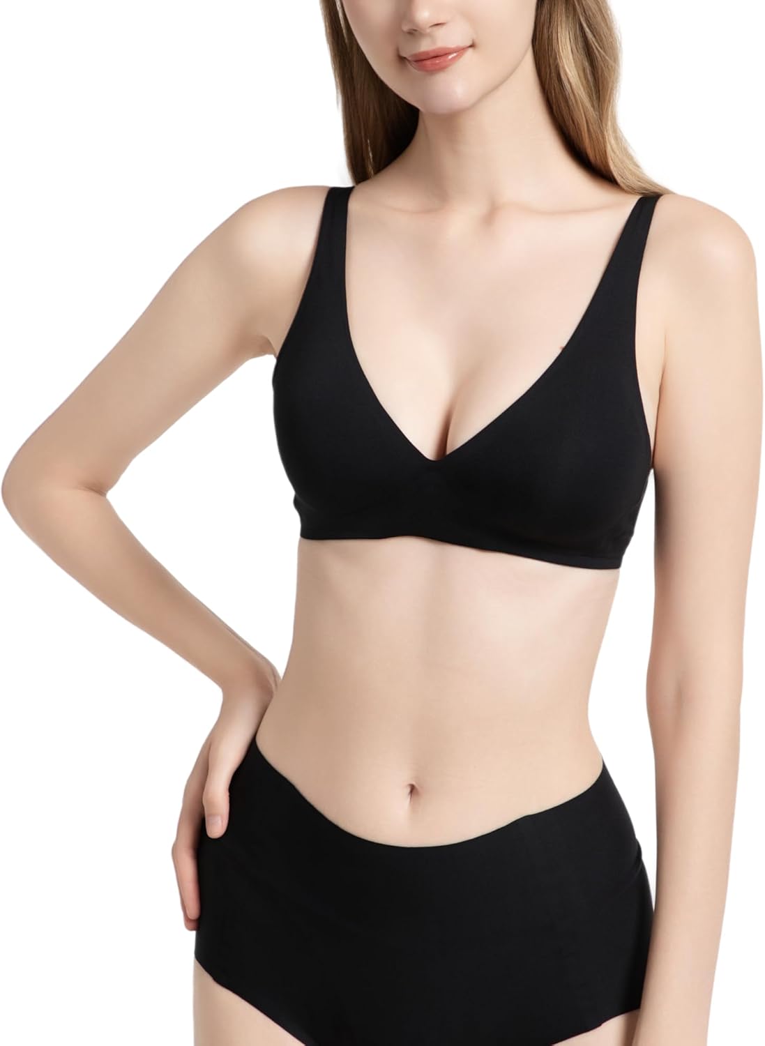 Deep V Bra Comfort Push Up Bras No Underwire Seamless Soft Wireless Bralette Full Coverage Sport Everyday Bra - Image 3