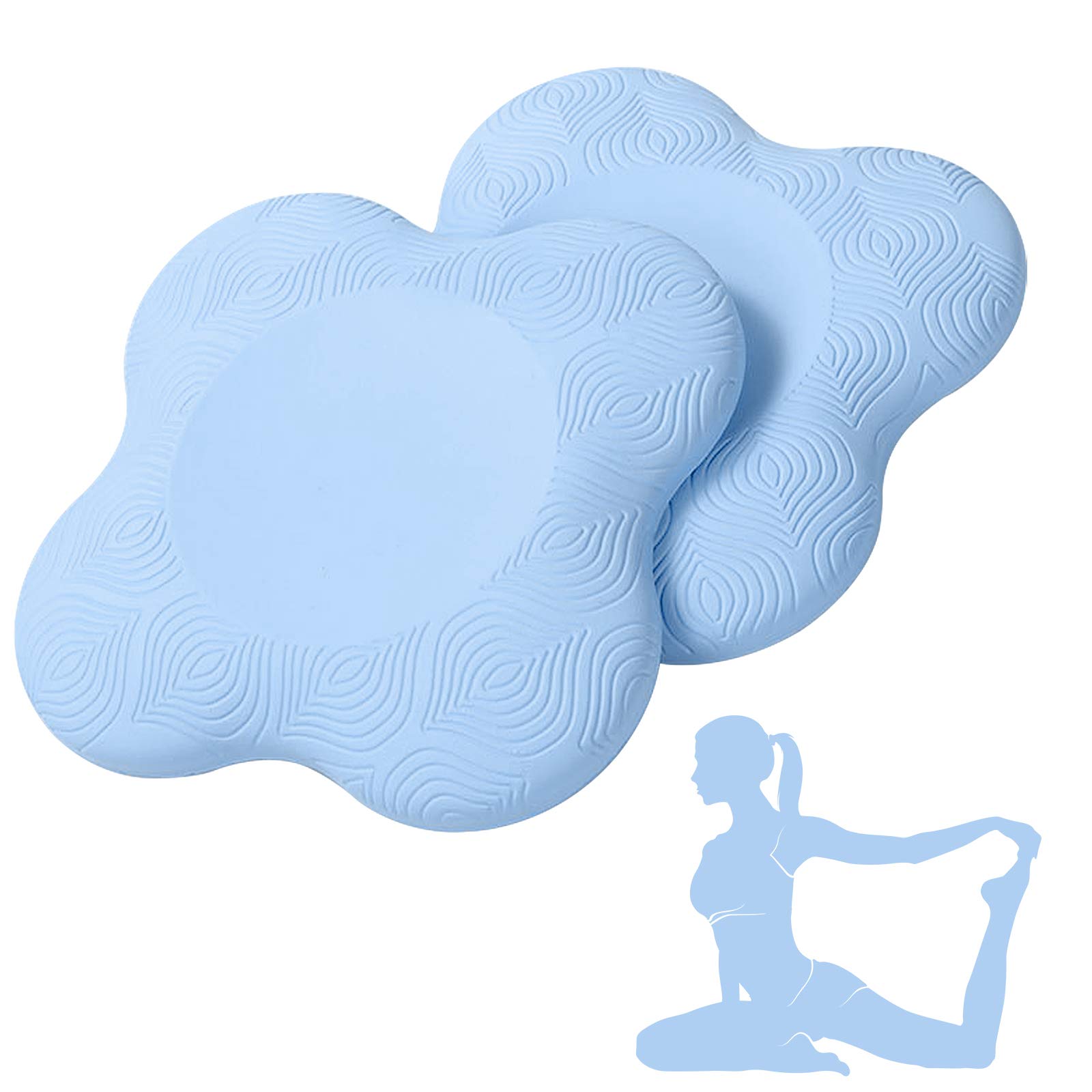 Yoga Knee Pad Cushions Comfortable Yoga Support Pad Anti Slip Foam Yoga Kneeling Pad Cushion for Protecting Knee, Ankle, Elbow, Hand （ 2 packs）