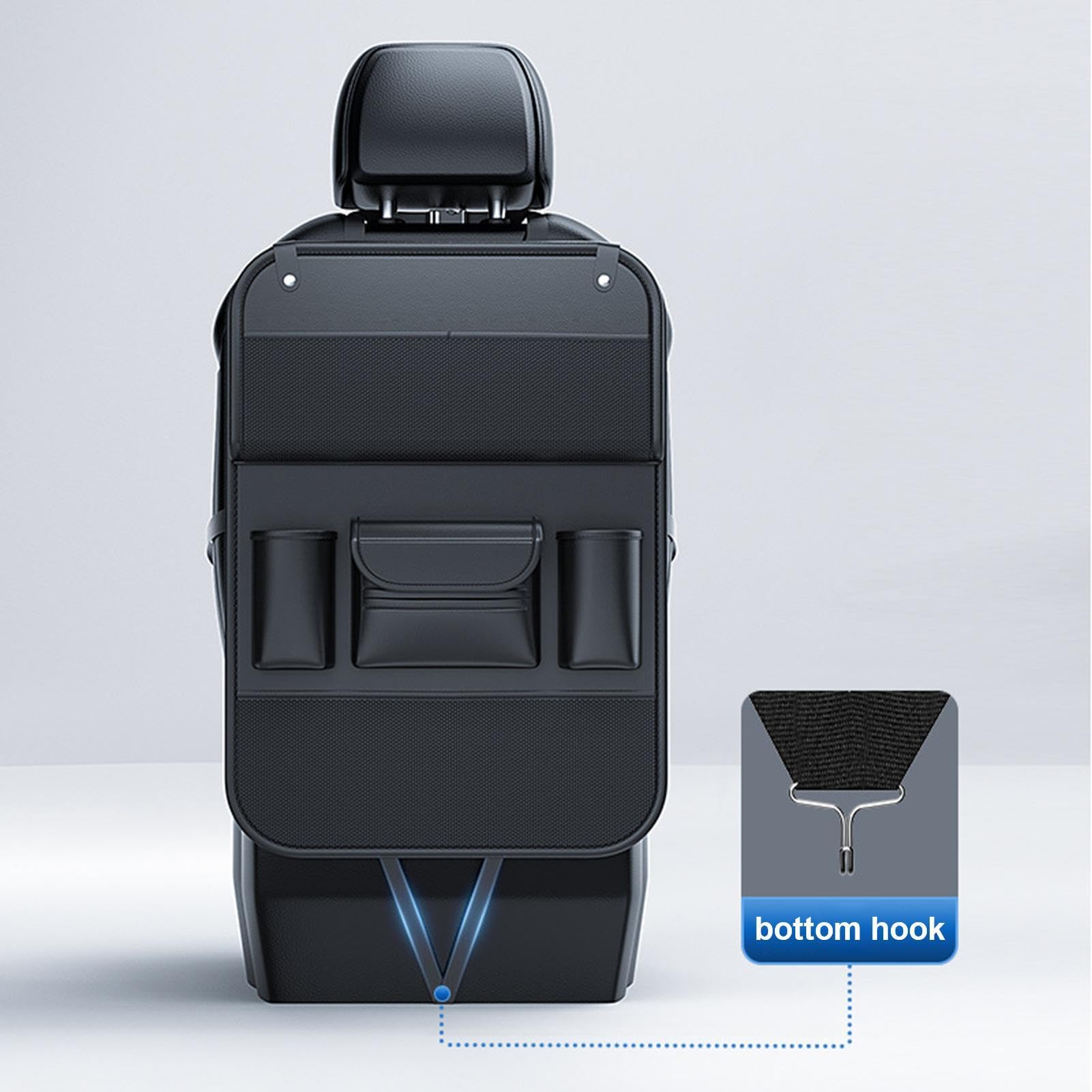 Organizadores del asiento trasero del coche,organizador del respaldo del | asiento del coche - Organizadores de asiento Organizadores de asiento trasero de PU - Mesa de bandeja de asiento de coche