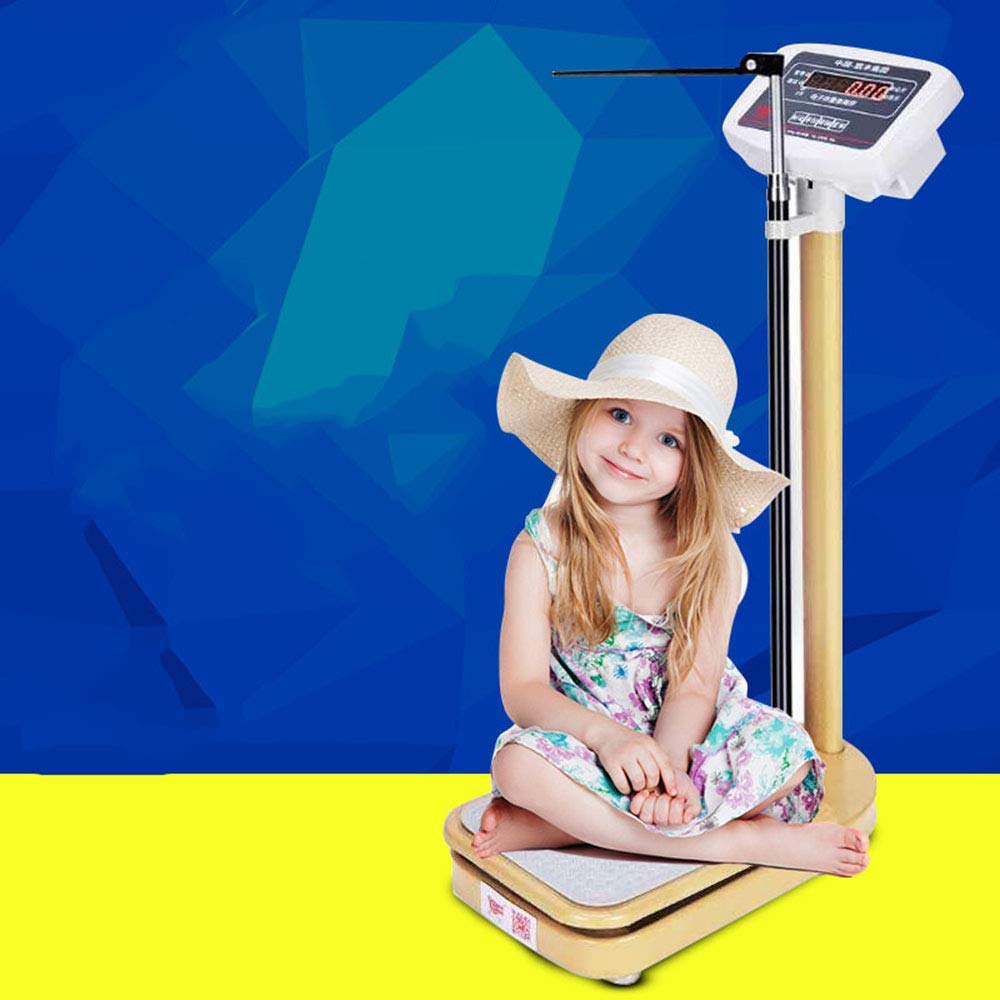 Bilancia per medico professionale, bilancia elettronica di precisione, bilancia per altezza e peso, barra di altezza in lega di alluminio, ampio schermo LCD ad alta definizione, bilancia antiscivolo