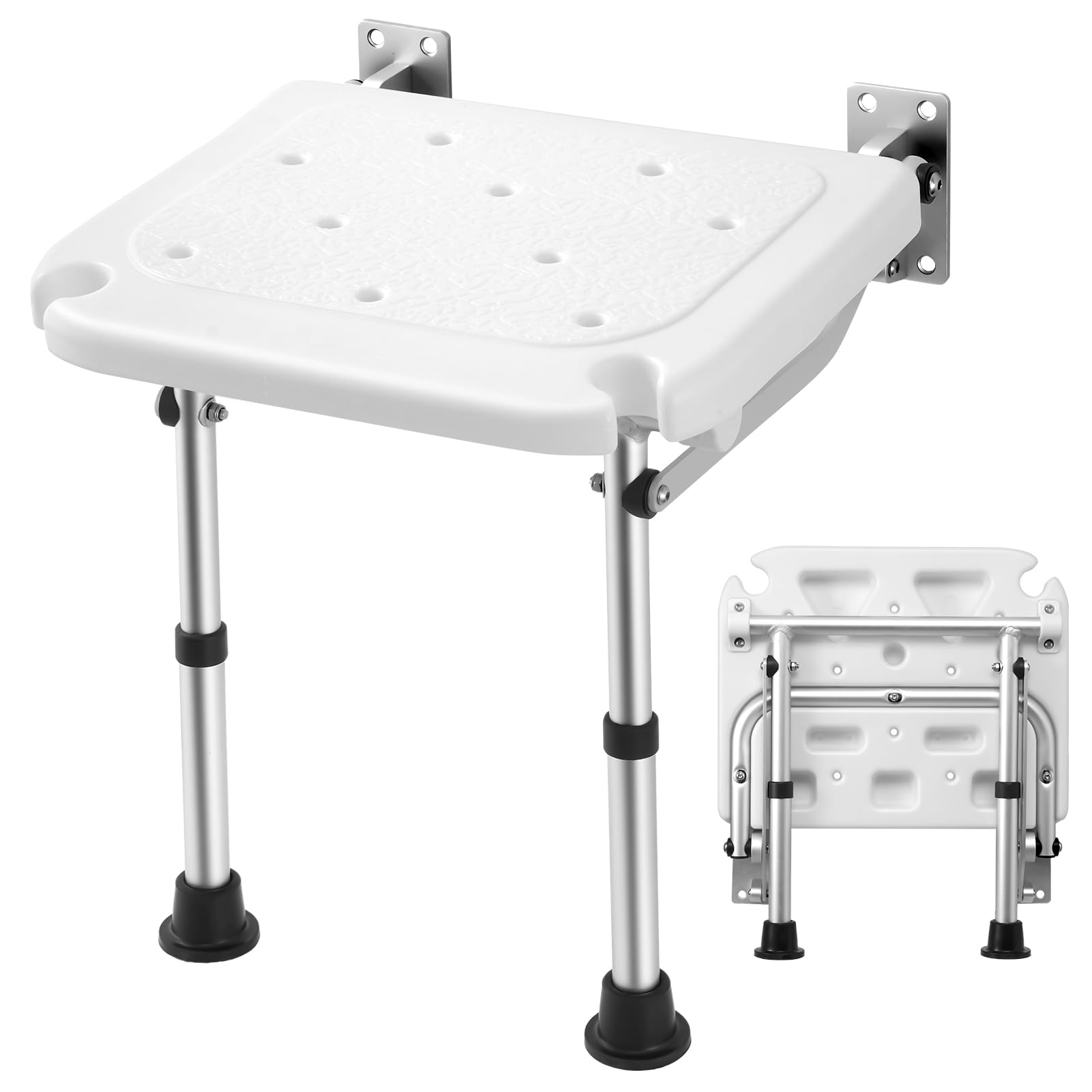 wowspeed Bath Chair Shower, Folding Shower Seat, 5 Level Height Adjustable Non-Slip Design Bathing Stool, Bathroom Stool for Adults Elderly Disabled Aids โ image 1