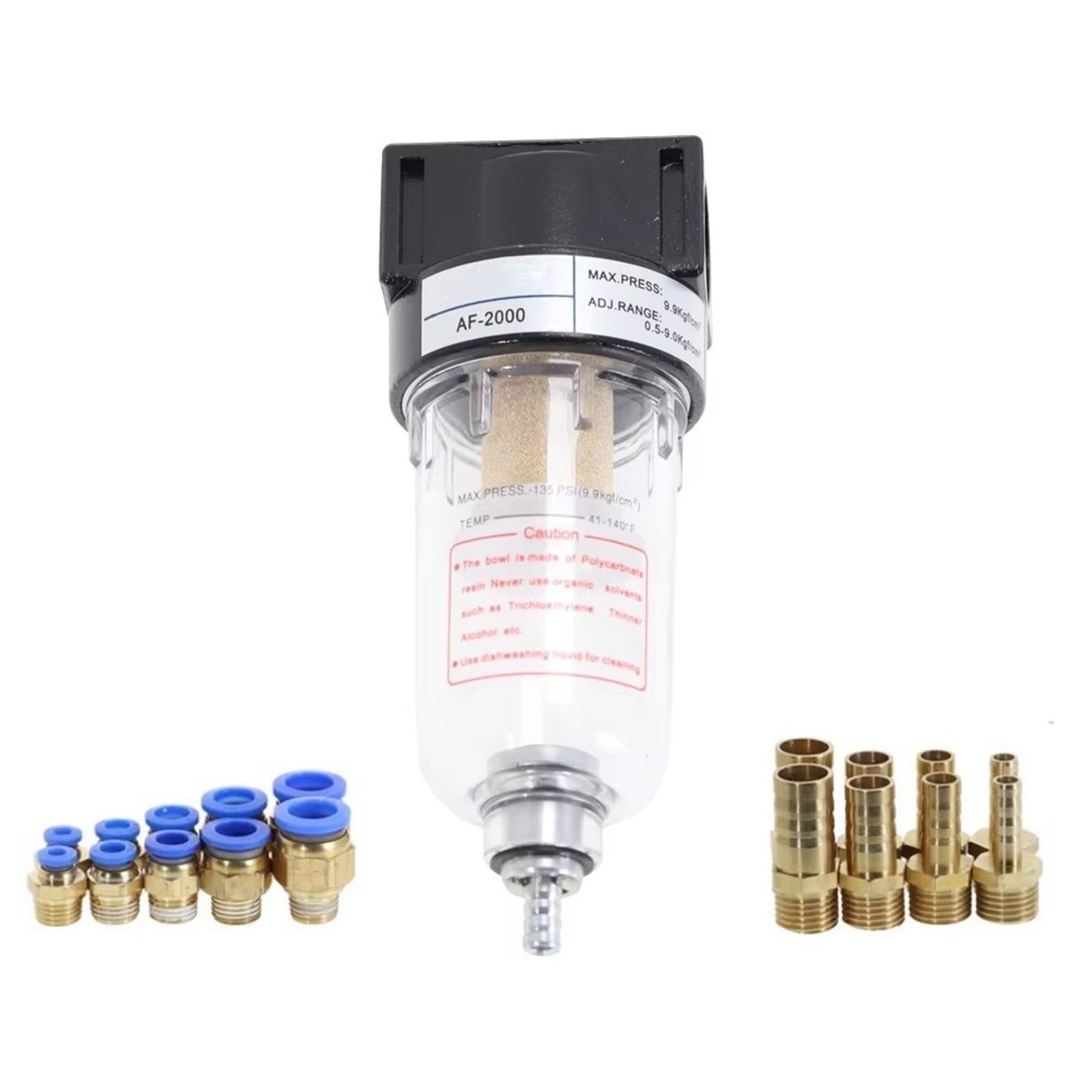 AF2000 1/4 Source Processor Copper Filter Air Pump Filter Oil and Water Separator Pneumatic Components Air Compressor(AF2000 SM20 PM20)