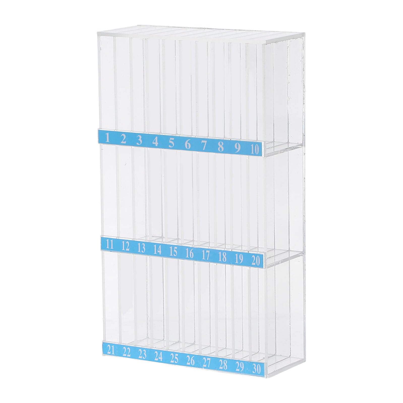 Toyvian Porta Carte da Gioco Trasparente 30 Scomparti in Acrilico per Organizzazione Sistematica e Etichettatura