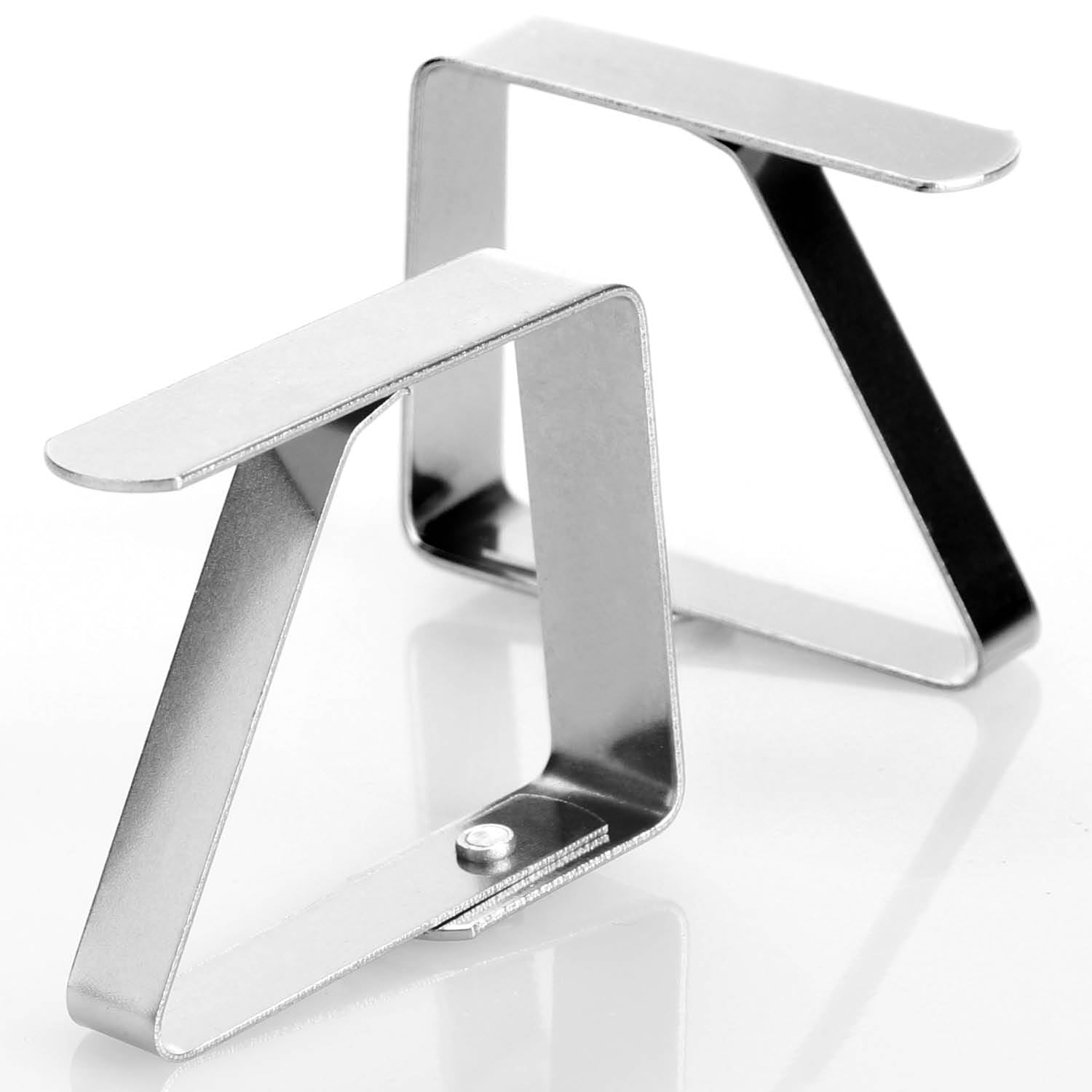 com-four® 8X Clip per tovaglie in Acciaio Inossidabile - Porta Panni Resistenti alle intemperie - Clip da Tavolo per Interno ed Esterno - Morsetti da Tavolo - Clip in Metallo