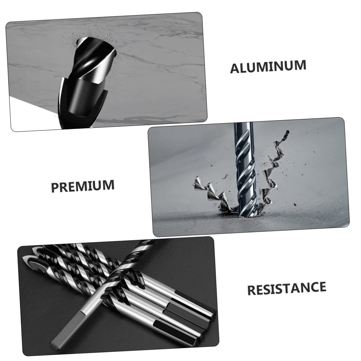 KALLORY 1 Tile Drill Bit Alloy Hole Puncher Electric Drill Rotary Bits for Tile Masonry to Smooth Drilling with Incision Resistance