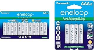 Panasonic eneloop AA and AAA 2100 Cycle Ni-MH Pre-Charged Rechargeable Batteries 20-Battery Pack