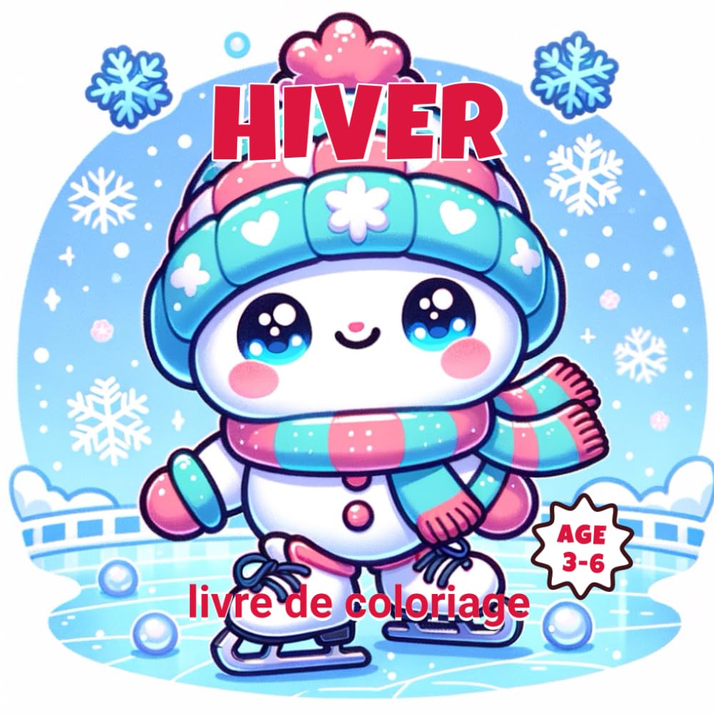 Hiver: Adorables Animaux et Scènes d'Hiver à Colorier | Dessins Mignons avec Questions Éducatives pour Maternelle et Tout-Petits