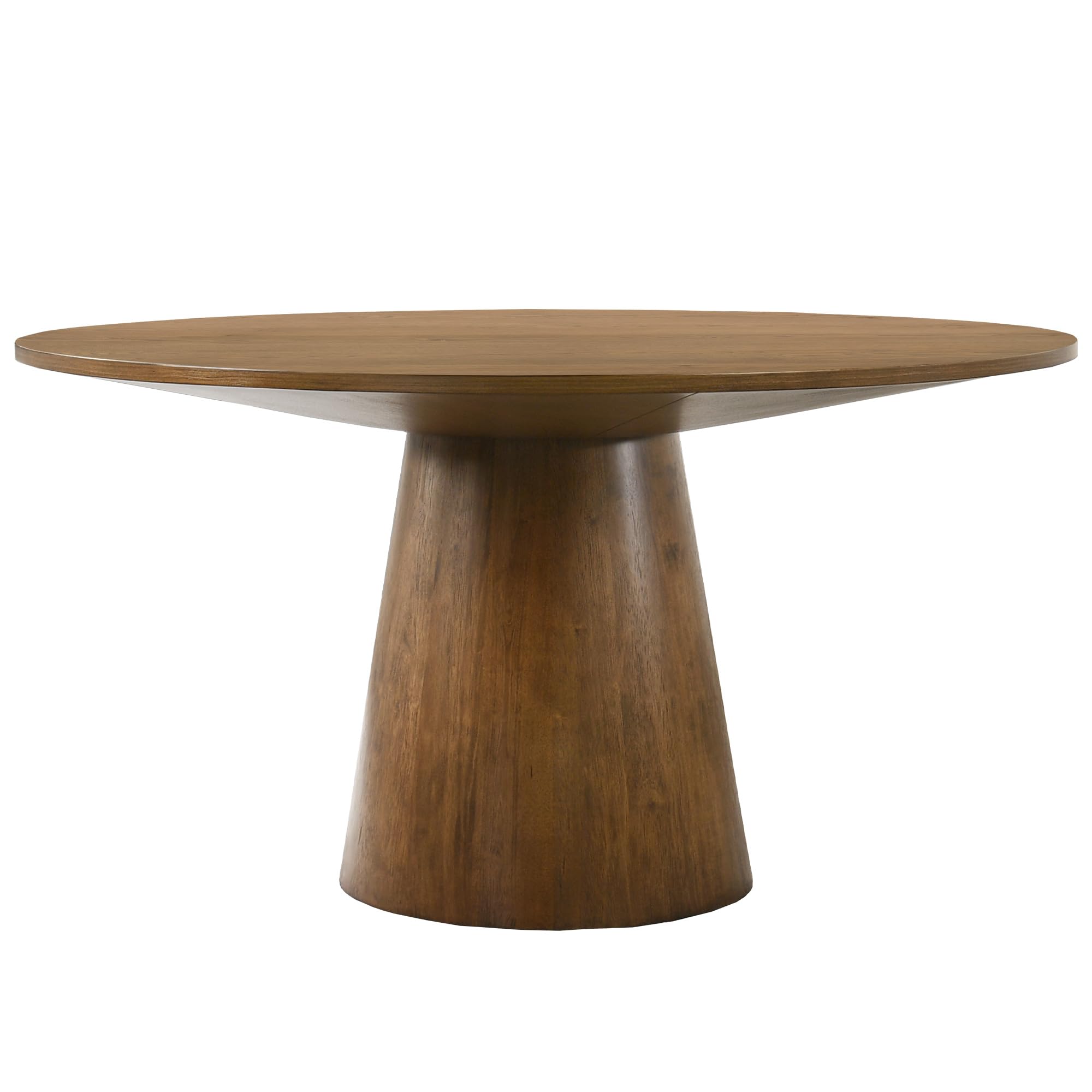 Best Master Furniture Terra Transitional Walnut Round Dining (Table TOP ONLY)