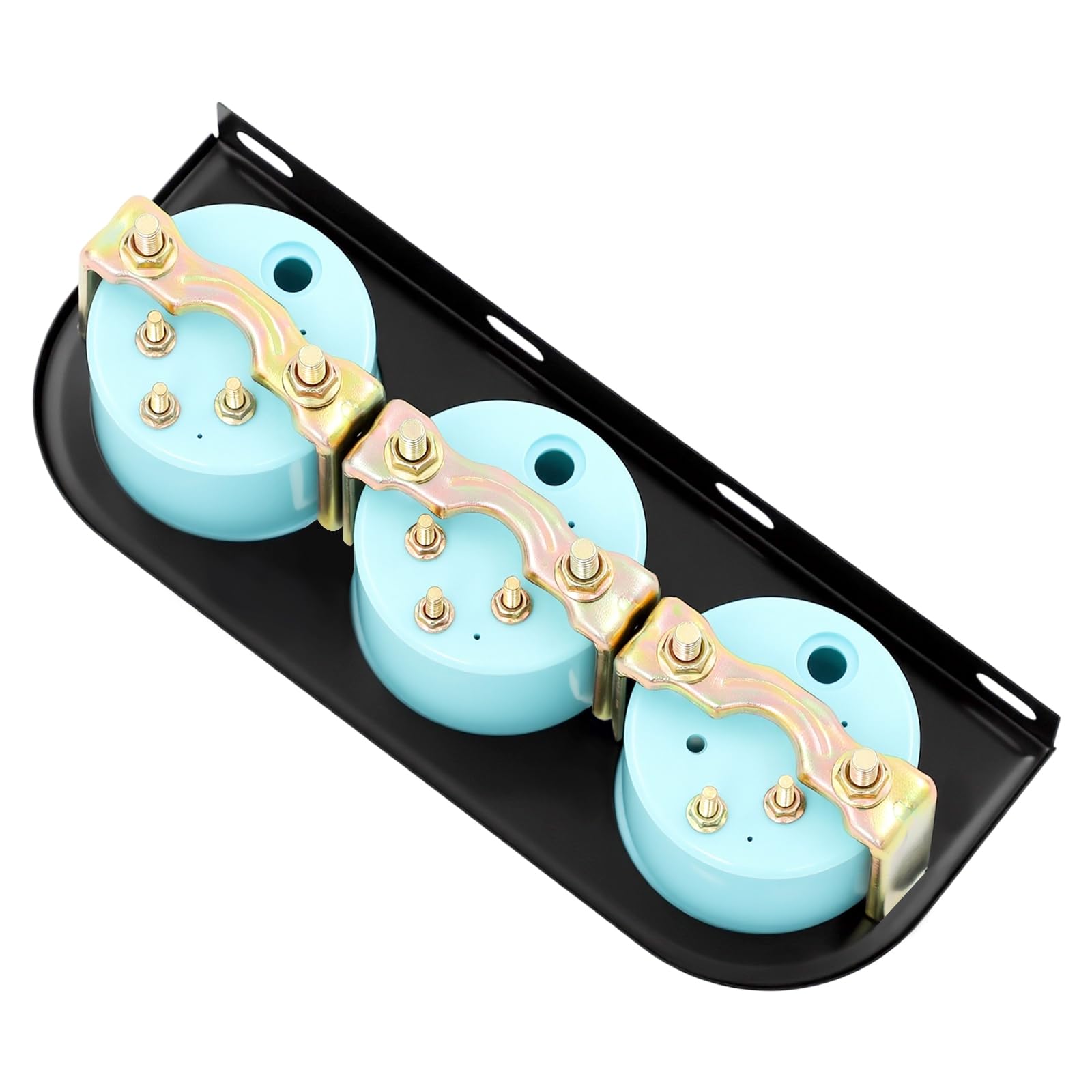 Set di strumenti aggiuntivi universali da 52 mm 3 in 1, misuratore di temperatura dell'olio, indicatore di pressione dell'olio, voltmetro, adatto per la maggior parte delle auto da 8-16V, quadrante