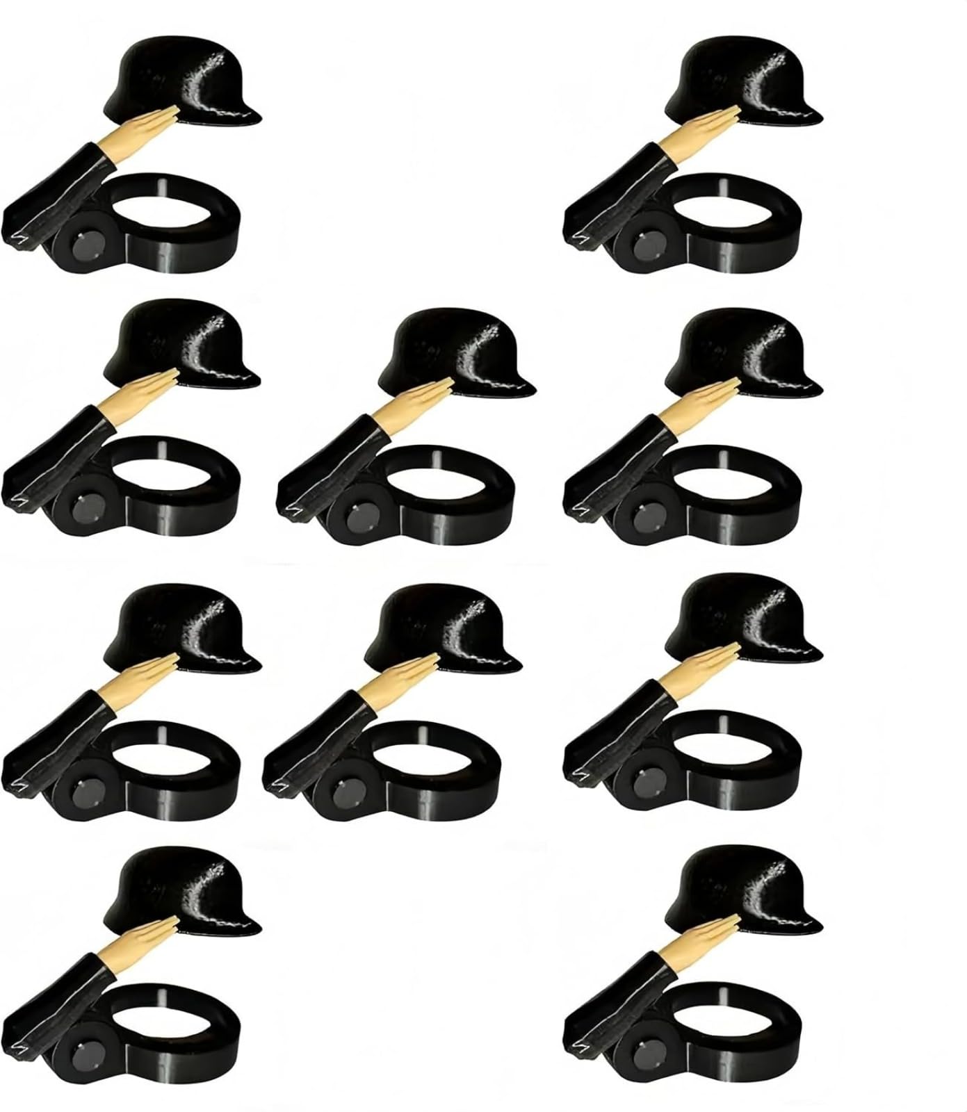 Eivdru Pack of 10 Beer Bottle Stoppers Soldier Salut Beer Bottles Helmet Soldiers Salut Beer Bottle Stoppers for Beer Bottles Soldiers Greeting Beer