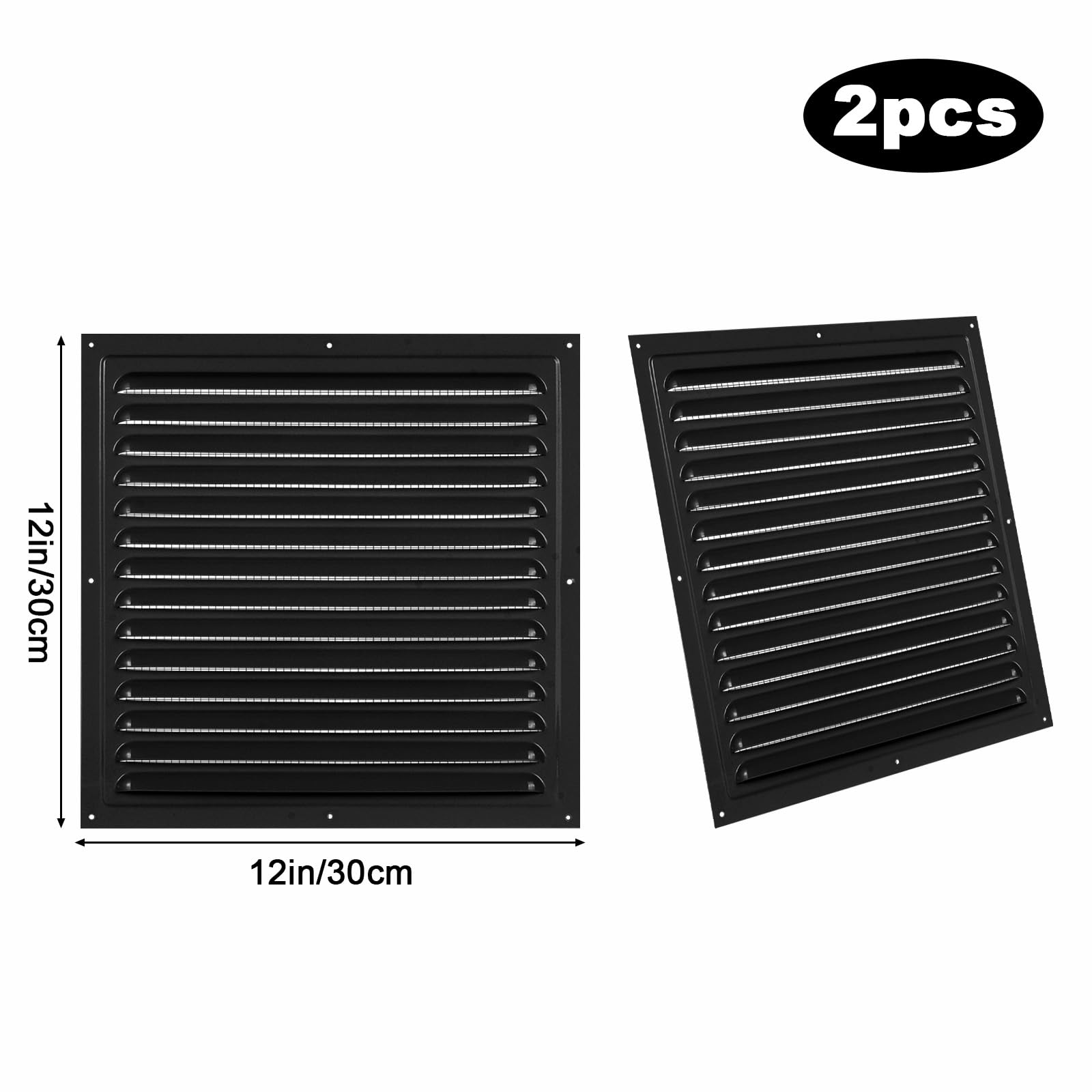 Befun Rejilla de ventilación rectangular con protección contra insectos, 2