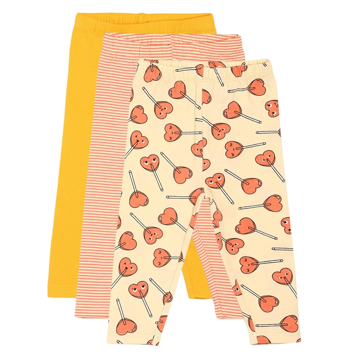 Mini Klub Baby Full Length Knitted Cotton Legging, Pack of 3 (Multi Color)