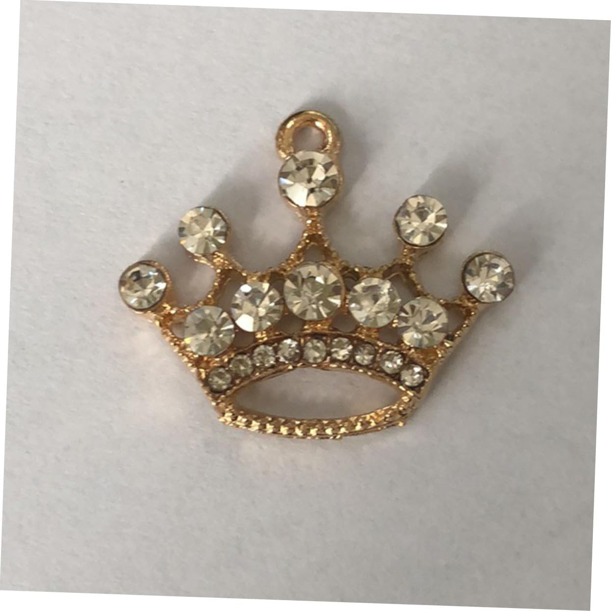 EXCEART 10 Pcs crown pendant Crystal Rhinestone Crown letter charm necklace crystals necklaces silver letter necklace mini crown ornament making accessories Paste drill crafts Bracelet image 4