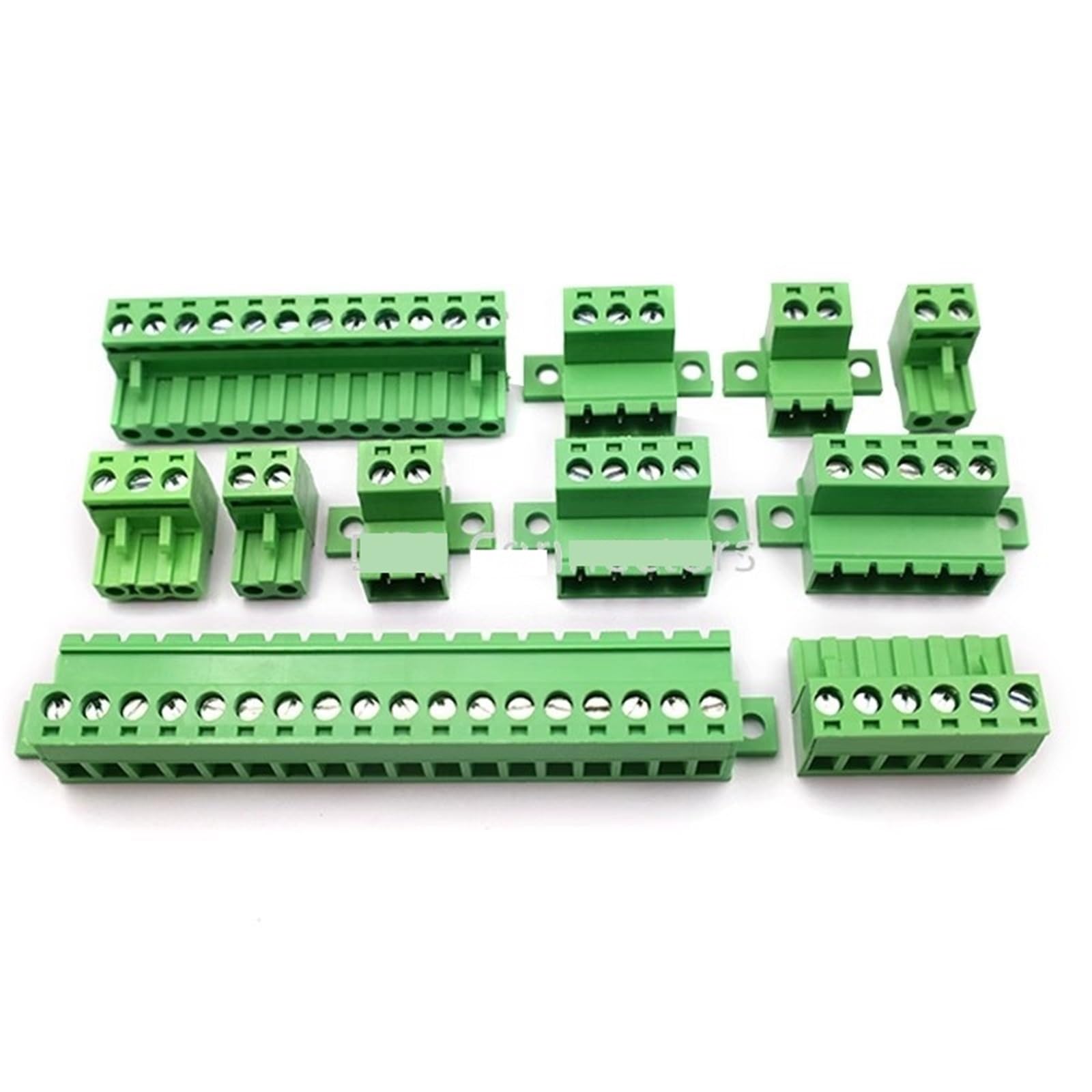 1Set connettore docking senza saldatura tipo 5.08MM morsettiera a vite plug-in verde 2edg