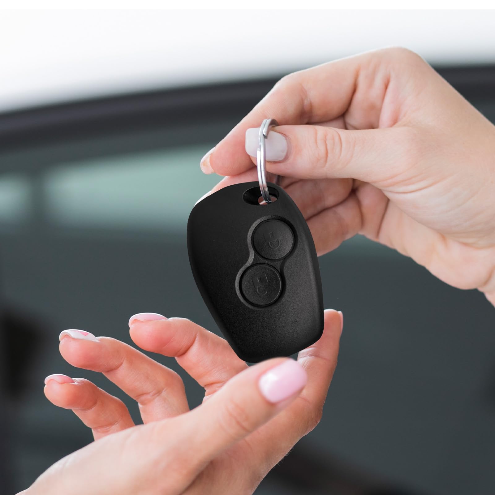 2 Pièces Télécommande Renault 3 Boutons Coque De Clé Sans Lame De